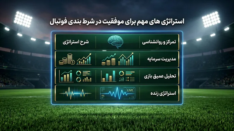 استراتژی های مهم برای موفقیت در شرط بندی فوتبال